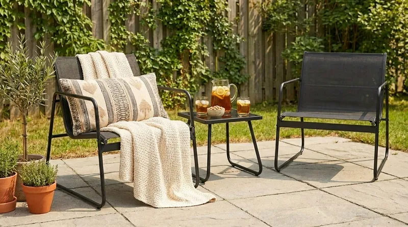 Pelanda cafésæt til udendørs brug - Sort - Have - Udendørs miljø - Altan & terrasse - Altanmøbler