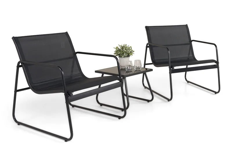 Pelanda cafésæt til udendørs brug - Sort - Have - Udendørs miljø - Altan & terrasse - Altanmøbler