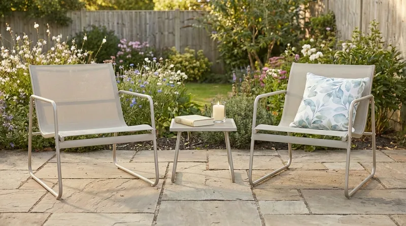 Pelanda cafésæt til udendørsbrug - Beige - Have - Udendørs miljø - Altan & terrasse - Altanmøbler