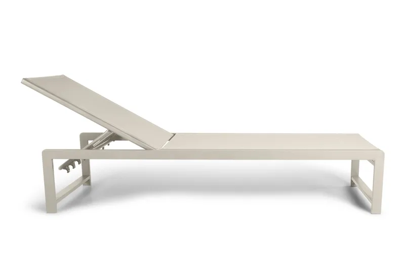 Sanna Solseng med Justerbar Rygstøtte - Beige - Havemøbler - Havestole - Solseng & solvogn