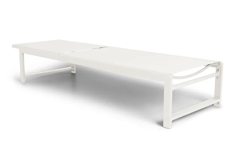 Sanna Solseng med Justerbar Rygstøtte - Hvid - Havemøbler - Havestole - Solseng & solvogn