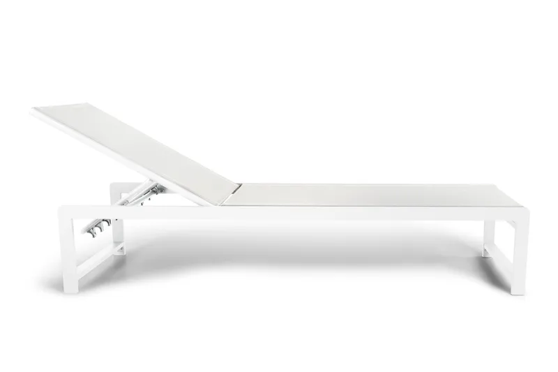 Sanna Solseng med Justerbar Rygstøtte - Hvid - Havemøbler - Havestole - Solseng & solvogn