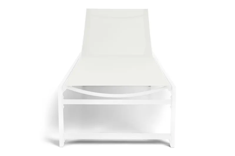 Sanna Solseng med Justerbar Rygstøtte - Hvid - Havemøbler - Havestole - Solseng & solvogn