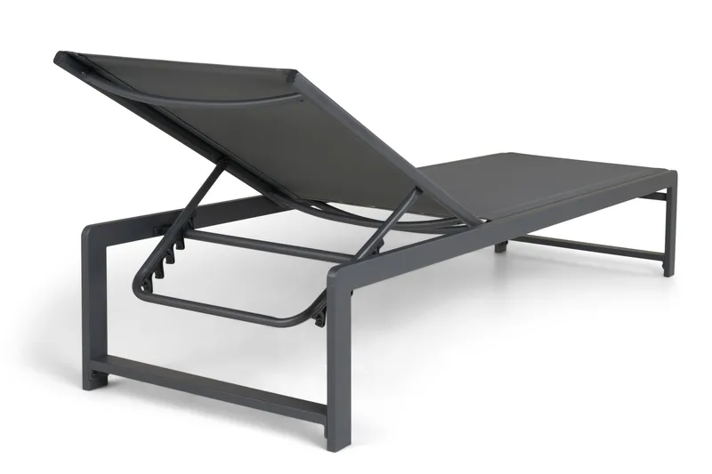 Sanna Solseng med Justerbar Rygstøtte - Sort - Havemøbler - Havestole - Solseng & solvogn