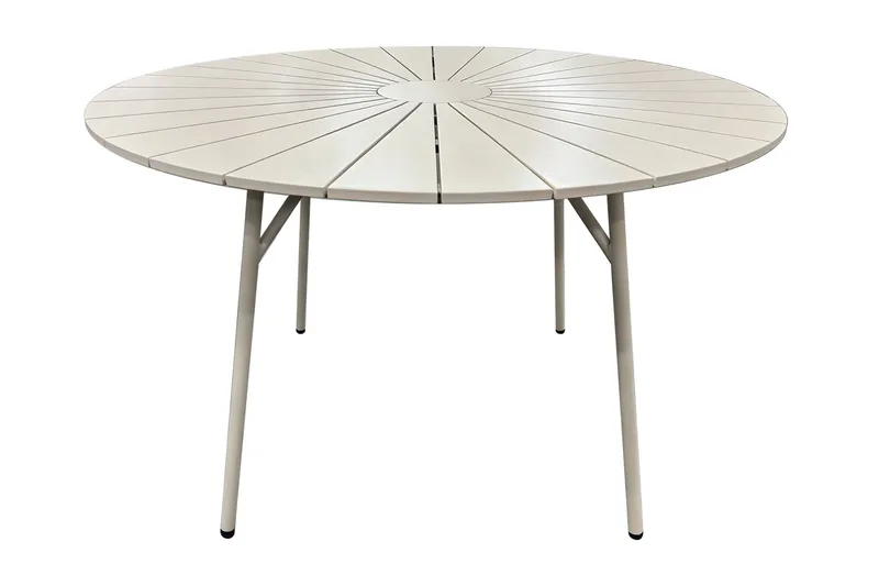 Tunis spisebord til udendørsbrug 120 cm rundt, Beige/Beige