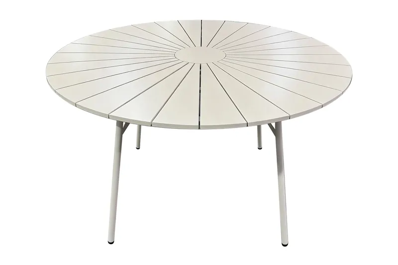 Tunis spisebord til udendørsbrug 120 cm rundt - Beige/Beige - Havemøbler - Havebord - Spisebord & havebord
