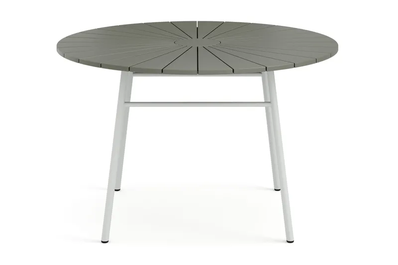 Tunis spisebord til udendørsbrug 120 cm rundt - Hvid/Grå - Havemøbler - Havebord - Spisebord & havebord