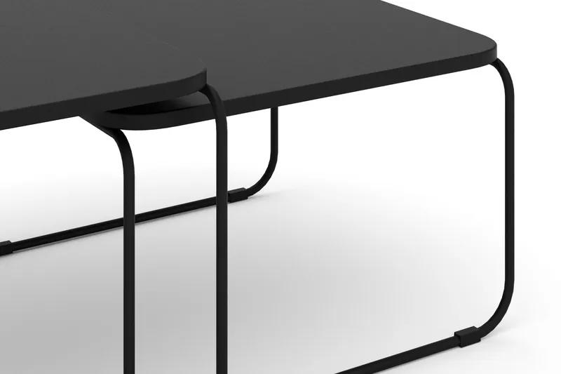 Usteryd Satsborde Udendørs - Sort - Havemøbler - Balkon - Balkonmøbler - Altanborde