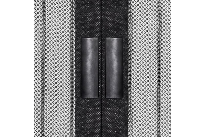 Dørgardin Insektnet Magnetisk 2 Stk. 210 X 100 Cm Sort - Sort - Have - Udendørs miljø - Havedekoration - Myggenet