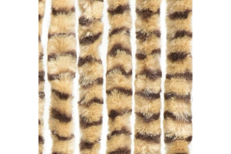 Insektgardin 100x220 cm chenille beige og brun - Beige - Have - Udendørs miljø - Havedekoration - Myggenet