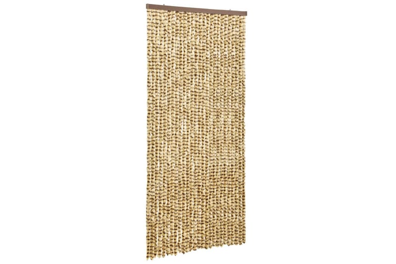 Insektgardin 100x220 cm chenille beige og brun - Beige - Have - Udendørs miljø - Havedekoration - Myggenet