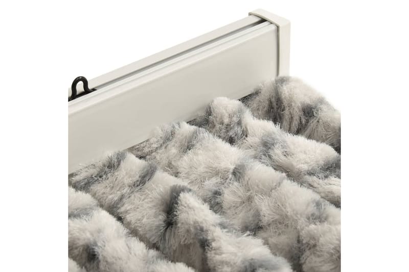 Insektgardin 100x220 cm chenille lysegrå og mørkegrå - Grå - Have - Udendørs miljø - Havedekoration - Myggenet
