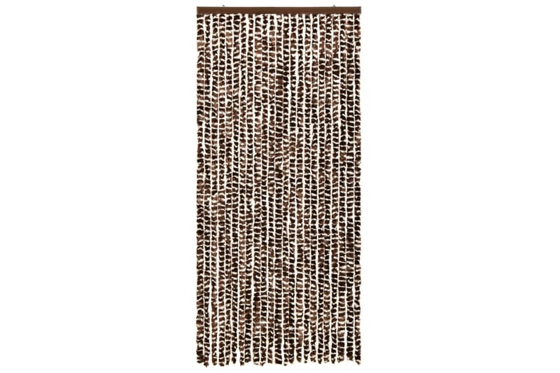 Insektgardin 90x220 cm chenille brun og hvid - Brun - Have - Udendørs miljø - Havedekoration - Myggenet