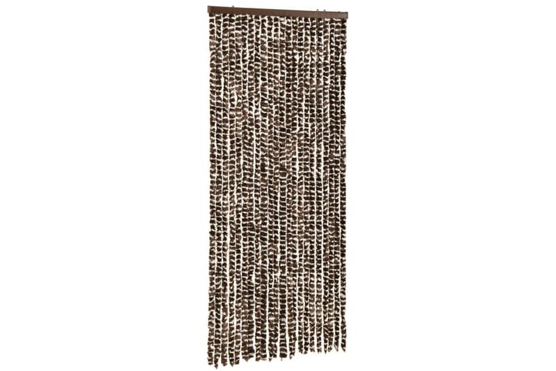 Insektgardin 90x220 cm chenille brun og hvid - Brun - Have - Udendørs miljø - Havedekoration - Myggenet