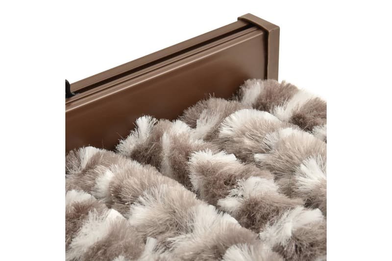 Insektgardin 90x220 cm chenille gråbrun og hvid - Gråbrun - Have - Udendørs miljø - Havedekoration - Myggenet