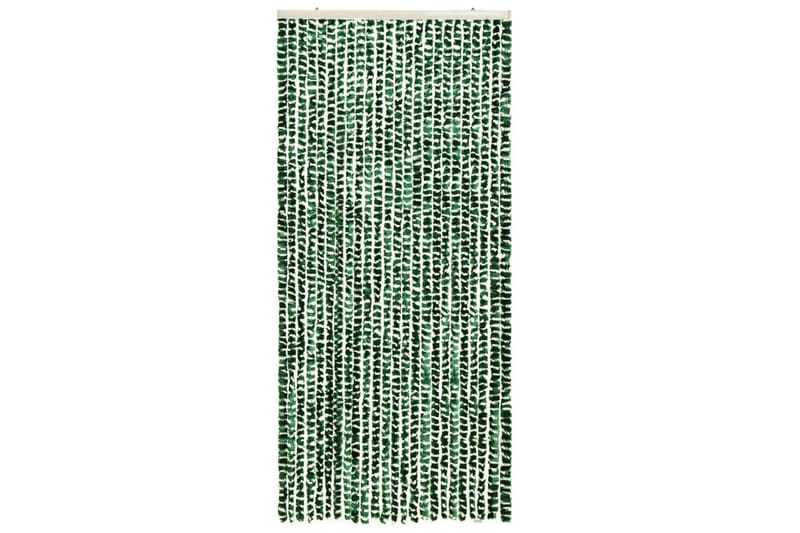 Insektgardin 90x220 cm chenille grøn og hvid - Grøn - Have - Udendørs miljø - Havedekoration - Myggenet