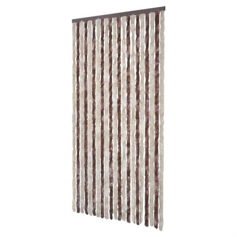 Insektgardin Beige Og Lysebrun 100 X 220 Cm Chenille - Brun - Friluftsudstyr - Myggenet - Myggebeskyttelse