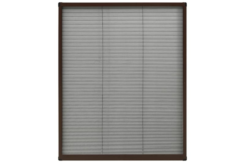 plisseret insektnet til vinduer aluminium 80x100 cm brun - Have - Udendørs miljø - Havedekoration - Myggenet