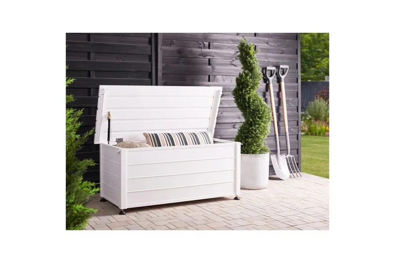 Låda Beliani Campalto Brun, 113x50x52 cm White - Have - Udendørs miljø - Havedekoration - Postkasser