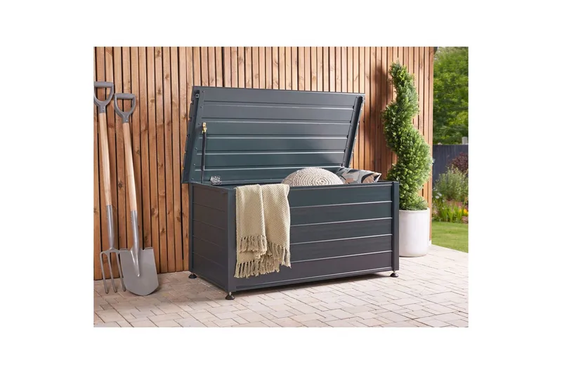 Låda Beliani Campalto Brun, 123x60x60 cm Grey - Havemøbler - Pudeopbevaring & havemøbelovertræk - Hyndeboks