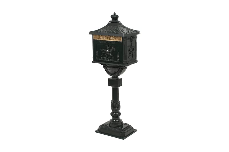 Postkasse m Piedestal Aluminium Vintagestil Rustbestandig - Grøn - Have - Udendørs miljø - Havedekoration - Postkasser - Postkasse