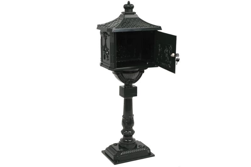 Postkasse m Piedestal Aluminium Vintagestil Rustbestandig - Grøn - Have - Udendørs miljø - Havedekoration - Postkasser - Postkasse
