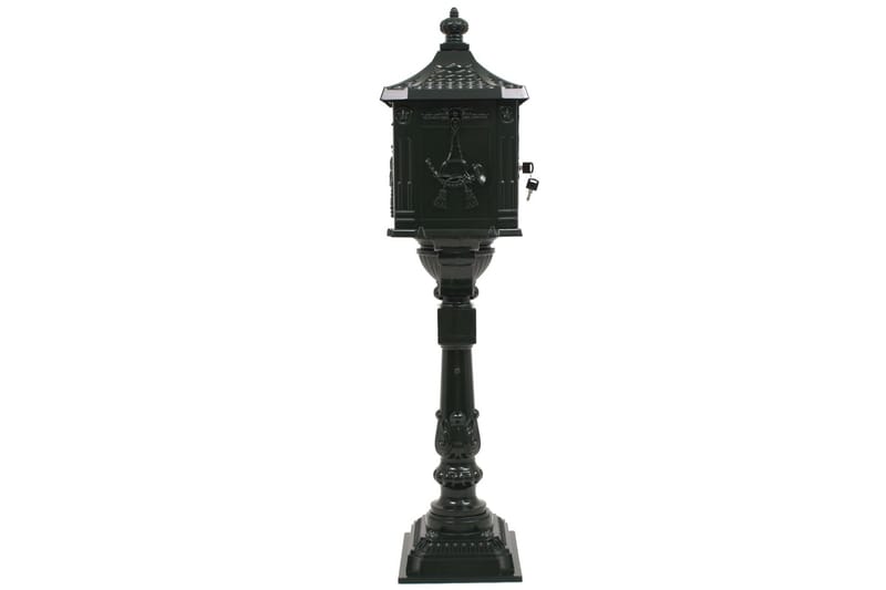Postkasse m Piedestal Aluminium Vintagestil Rustbestandig - Grøn - Have - Udendørs miljø - Havedekoration - Postkasser - Postkasse