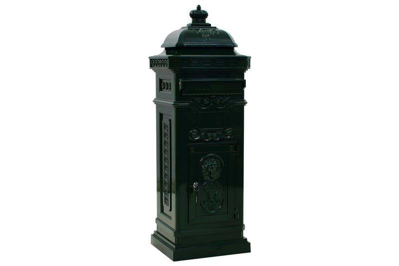 Søjlepostkasse I Aluminium Vintagestil Rustbestandig Grøn - Grøn - Have - Udendørs miljø - Havedekoration - Postkasser - Postkasse