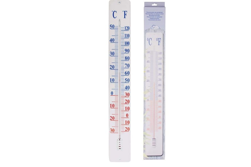 Esschert Design termometer TH9 på vægplade, 90 cm - Udendørstermometer - Termometer