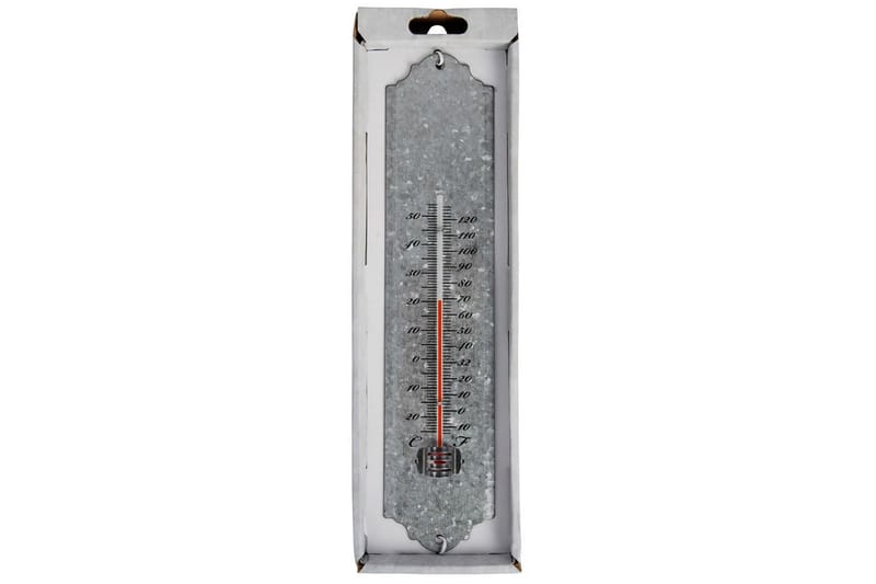 Esschert Design vægtermometer genbrugs-zink 40 cm OZ10 - Have - Udendørs miljø - Havedekoration - Regn & temperatur - Udendørstermometer
