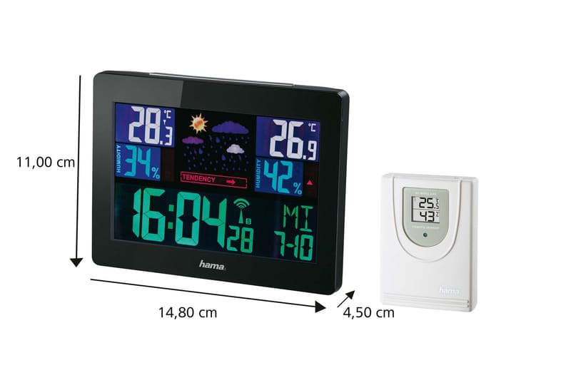 HAMA Vejrstation EWS-1400 - HAMA - Have - Udendørs miljø - Havedekoration - Regn & temperatur - Udendørstermometer