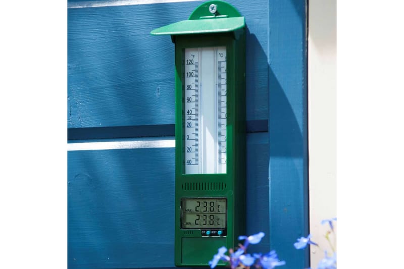 Nature min./maks. udendørstermometer digitalt 9,5x2,5x24 cm - Have - Udendørs miljø - Havedekoration - Regn & temperatur - Udendørstermometer
