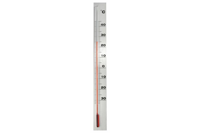 Nature udendørs vægtermometer aluminium 3,8 x 0,6 x 37 cm - Have - Udendørs miljø - Havedekoration - Regn & temperatur - Udendørstermometer