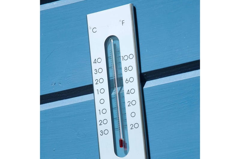 Nature udendørs vægtermometer aluminium 7 x 1 x 23 cm - Udendørstermometer - Termometer