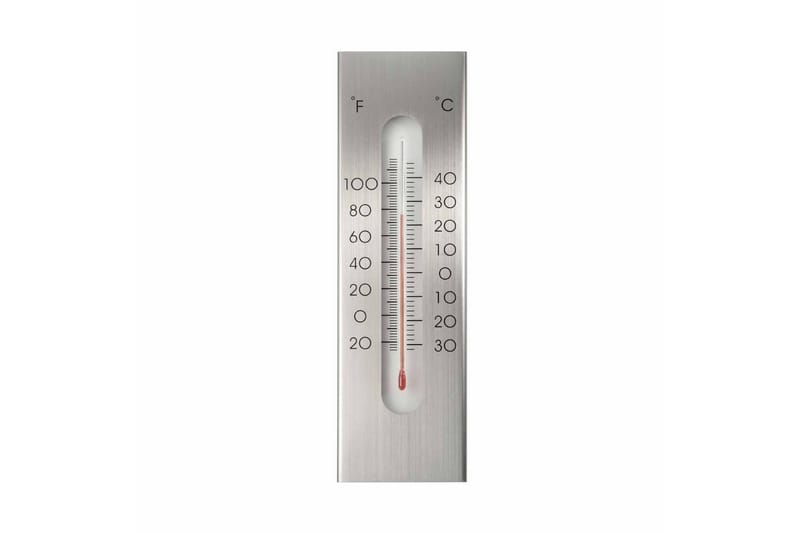 Nature udendørs vægtermometer aluminium 7 x 1 x 23 cm - Udendørstermometer - Termometer