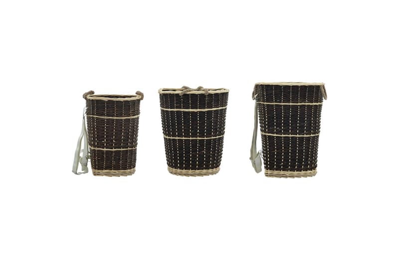 Bærerygsæk Til Brænde Med Håndtag 44,5 X 37 X 50 Cm Naturpil - Brun - Have - Udendørs miljø - Udendørs opbevaring - Brændeopbevaring