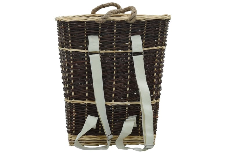 Bærerygsæk Til Brænde Med Håndtag 44,5 X 37 X 50 Cm Naturpil - Brun - Have - Udendørs miljø - Udendørs opbevaring - Brændeopbevaring