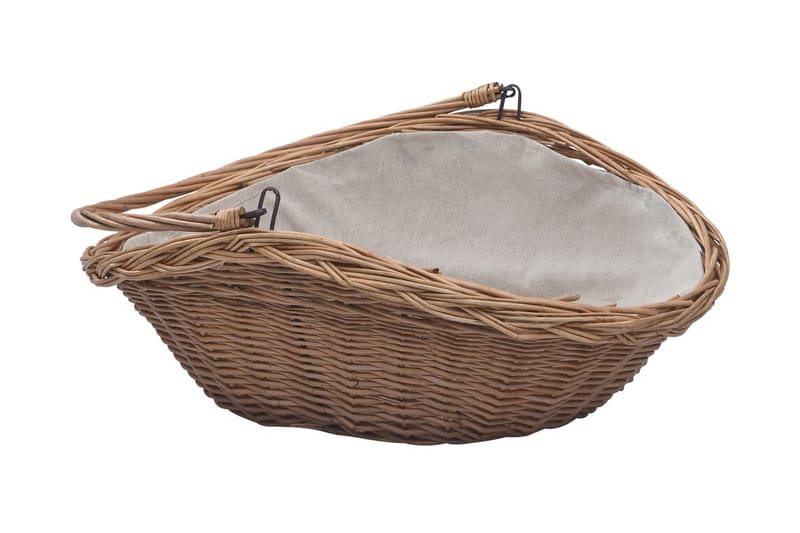 Brændekurv Med Håndtag 57x46,5x52 cm Pil Brun - Brun - Have - Udendørs miljø - Udendørs opbevaring - Brændeopbevaring