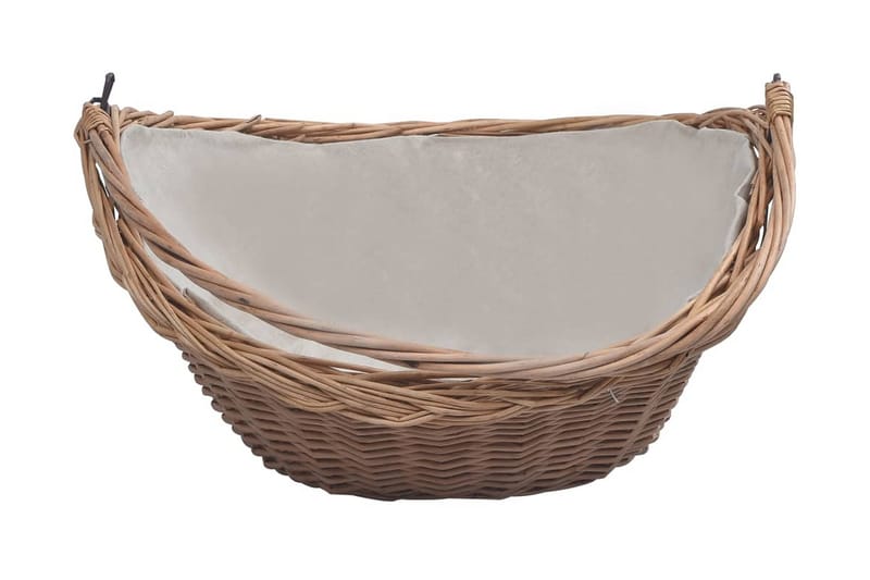 Brændekurv Med Håndtag 57x46,5x52 cm Pil Brun - Brun - Have - Udendørs miljø - Udendørs opbevaring - Brændeopbevaring