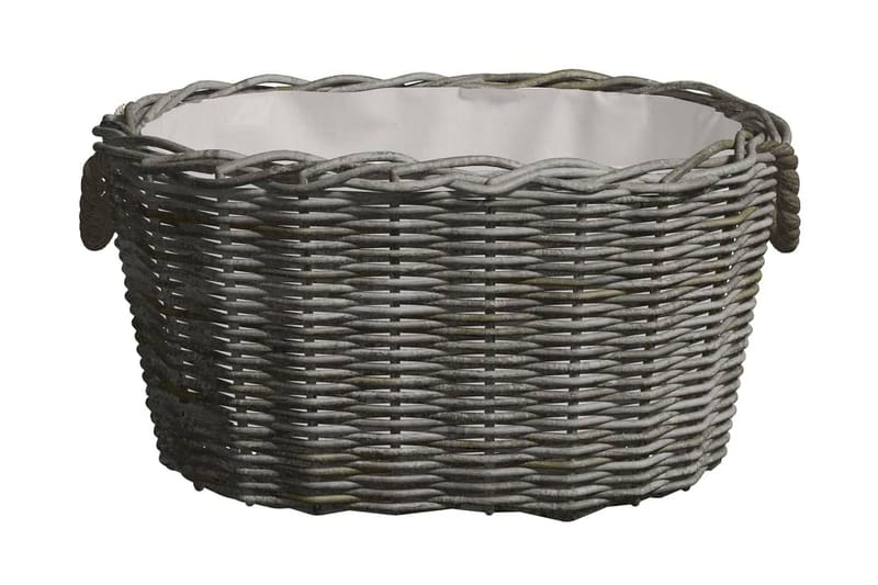 Brændekurv med Håndtag 60x40x28 cm Pil Grå - Grå - Have - Udendørs miljø - Udendørs opbevaring - Brændeopbevaring