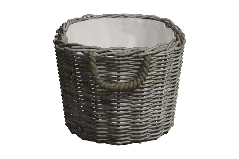 Brændekurv med Håndtag 60x40x28 cm Pil Grå - Grå - Have - Udendørs miljø - Udendørs opbevaring - Brændeopbevaring