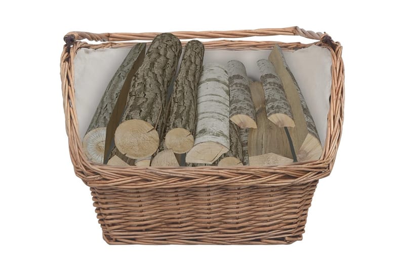Brændekurv Med Håndtag 61,5x46,5x58 cm Pil Brun - Brun - Have - Udendørs miljø - Udendørs opbevaring - Brændeopbevaring