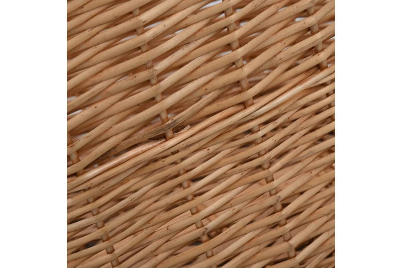 Brændekurv Med Håndtag 78 X 54 X 34 Cm Naturpil - Brun - Have - Udendørs miljø - Udendørs opbevaring - Brændeopbevaring