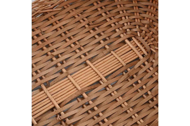 Brændekurv Med Håndtag 78 X 54 X 34 Cm Naturpil - Brun - Have - Udendørs miljø - Udendørs opbevaring - Brændeopbevaring