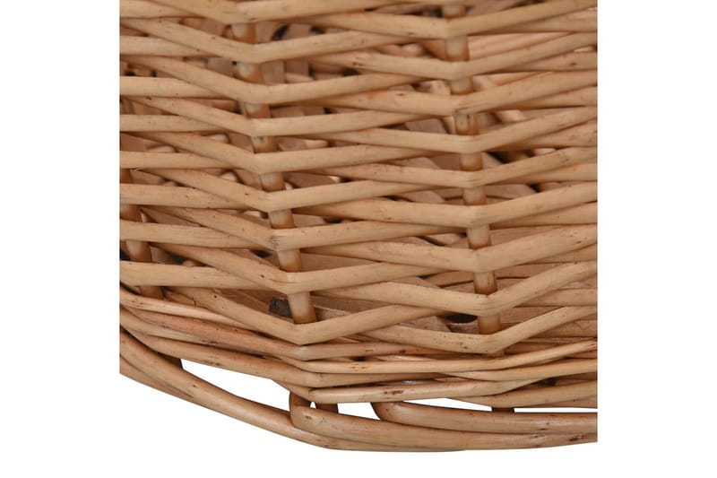 Brændekurv Med Håndtag 78 X 54 X 34 Cm Naturpil - Brun - Have - Udendørs miljø - Udendørs opbevaring - Brændeopbevaring
