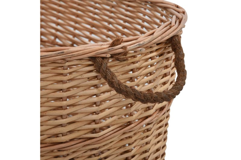 Brændekurv Med Håndtag 88 X 57 X 34 Cm Naturpil - Brun - Have - Udendørs miljø - Udendørs opbevaring - Brændeopbevaring