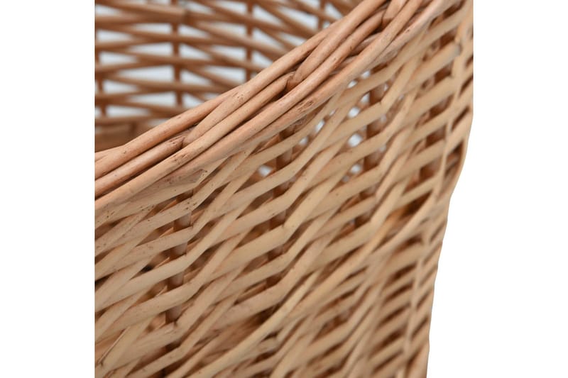 Brændekurv Med Håndtag 88 X 57 X 34 Cm Naturpil - Brun - Have - Udendørs miljø - Udendørs opbevaring - Brændeopbevaring