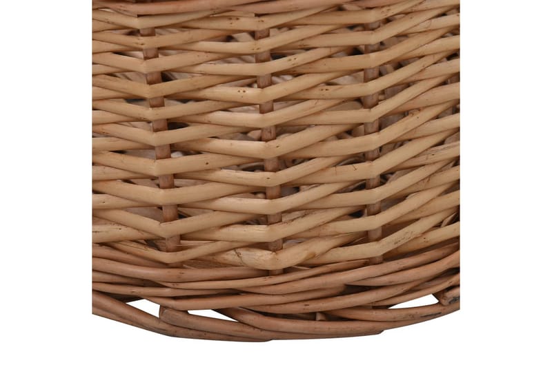 Brændekurv Med Håndtag 88 X 57 X 34 Cm Naturpil - Brun - Have - Udendørs miljø - Udendørs opbevaring - Brændeopbevaring