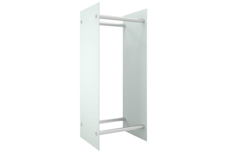 brændestativ 40x35x100 cm hærdet glas hvid - Have - Udendørs miljø - Udendørs opbevaring - Brændeopbevaring