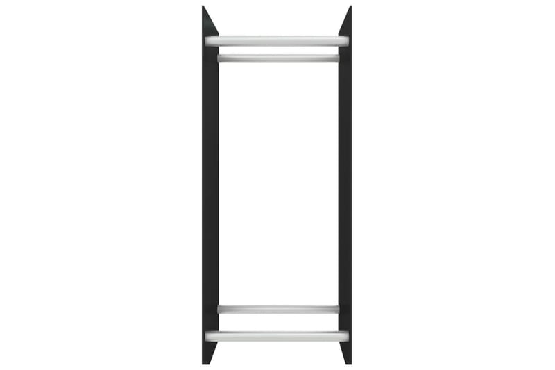 brændestativ 40x35x100 cm hærdet glas sort - Have - Udendørs miljø - Udendørs opbevaring - Brændeopbevaring